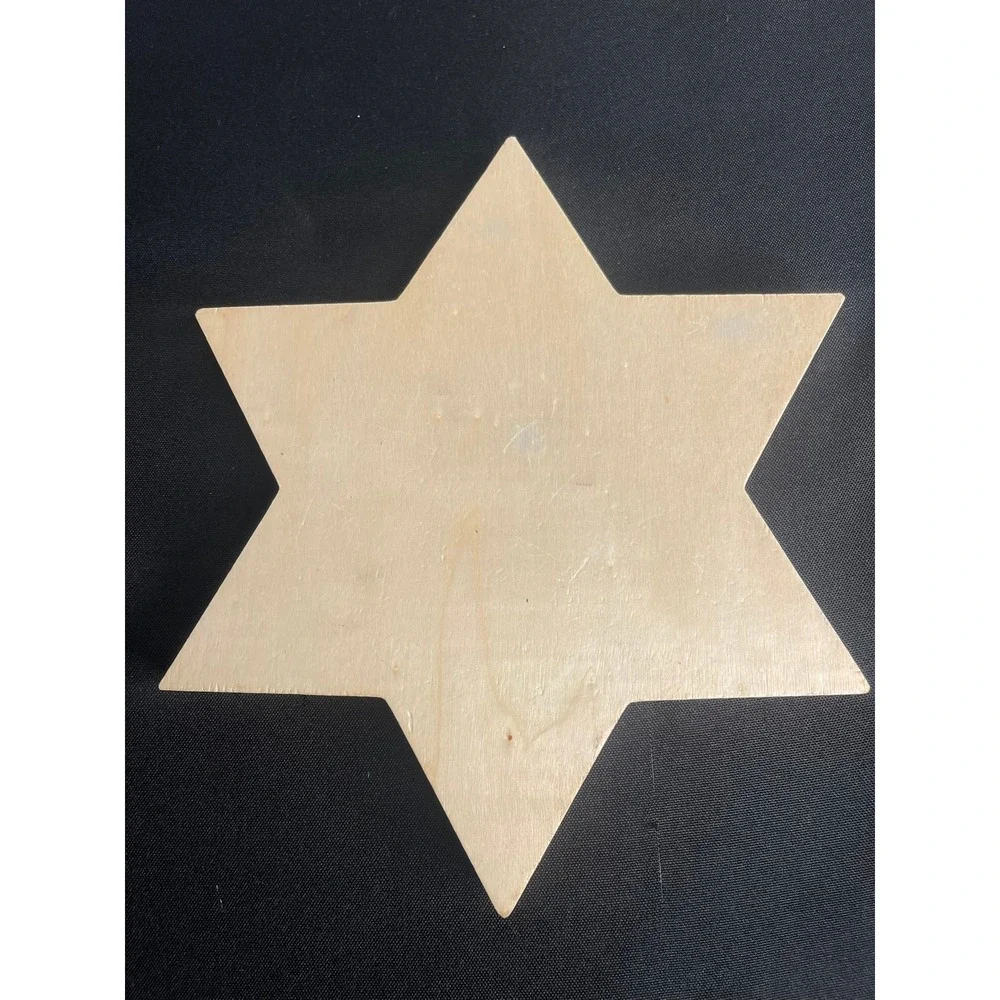 Wooden Star Tray Trinket Dish Jewelry‎ Organizer Star of David Jewish Judaic